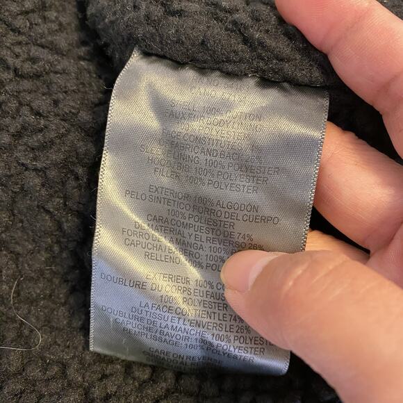 Y2K Levi’s Sherpa Lined Hooded Black Trucker/Work Jacket Canvas FauxFur Men XL - Picture 5 of 11